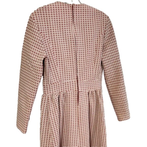 Vintage The Designer's Shop Split Neckline Mini Floral Print Long Sleeve Dress - Picture 6 of 8